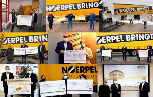 Collage von Weihnachtsspenden