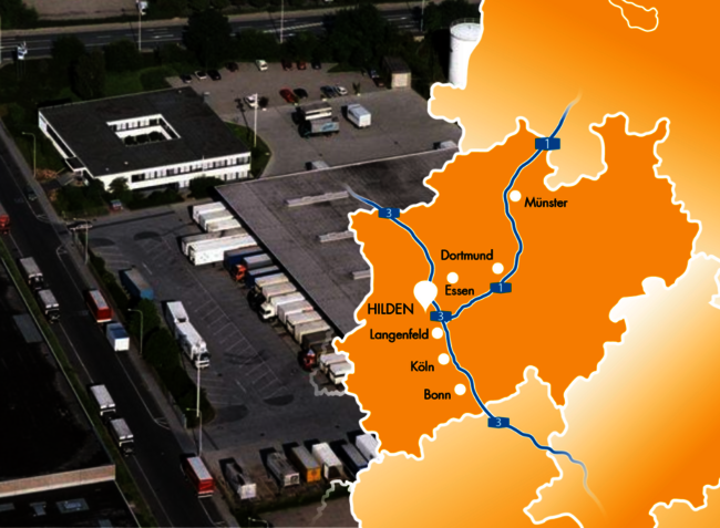 Unser Speditionshub nahe Köln, Wuppertal, Leverkusen und Düsseldorf