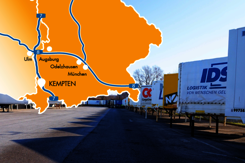 Spedition nahe Füssen, Kaufbeuren, Memmingen und dem Bodensee